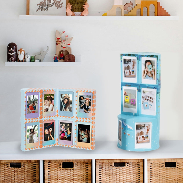 For Mini 3-Inch Transformable DIY Photo Frame Stand Storage Rack