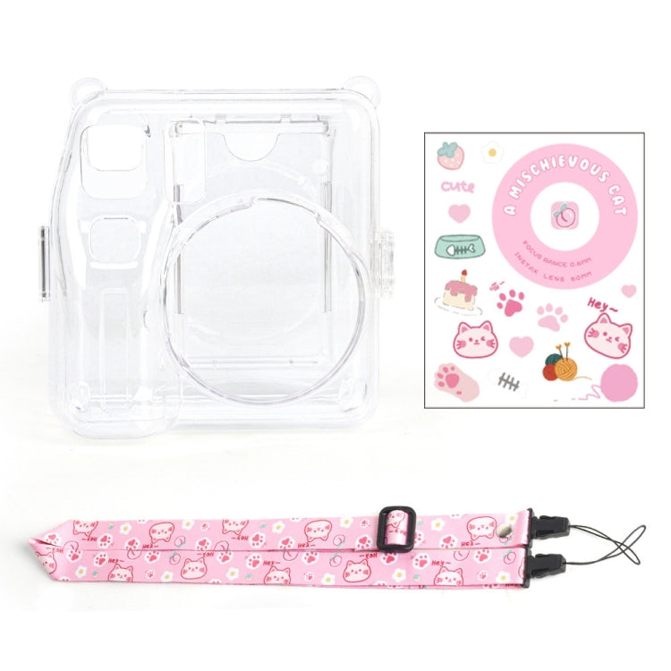 For Fujifilm instax mini SE Photo Bag Crystal Case Shoulder Strap Rope Sticker Set