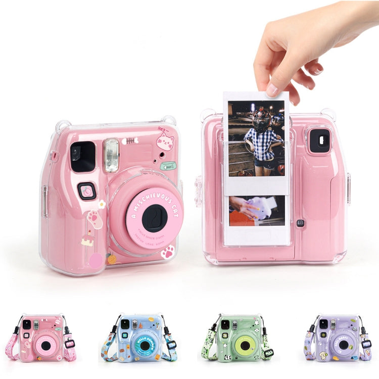 For Fujifilm instax mini SE Photo Bag Crystal Case Shoulder Strap Rope Sticker Set
