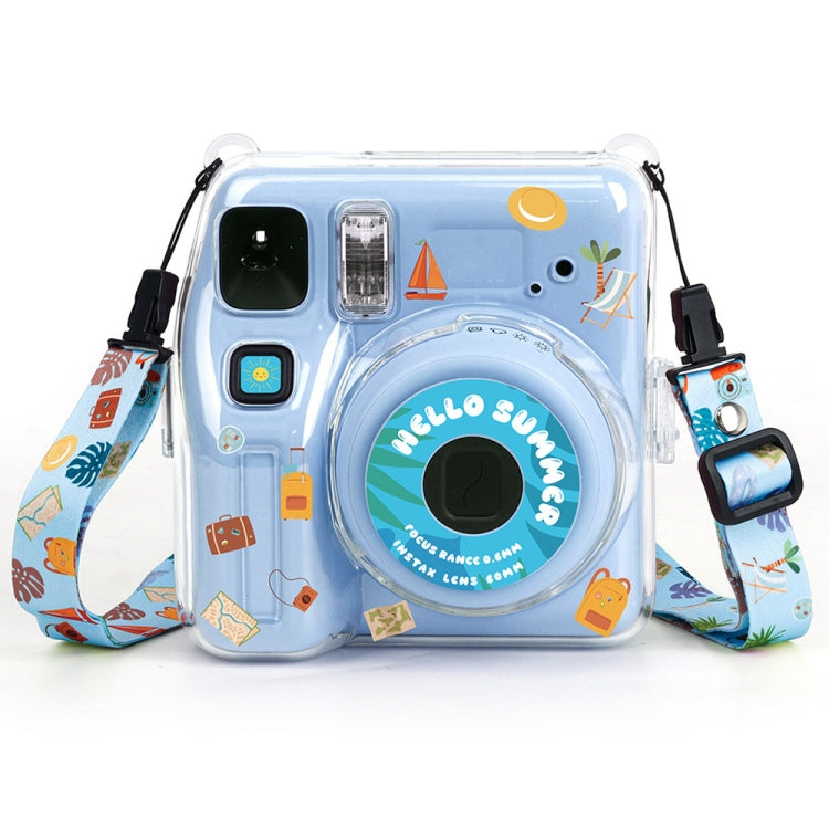 For Fujifilm instax mini SE Photo Bag Crystal Case Shoulder Strap Rope Sticker Set