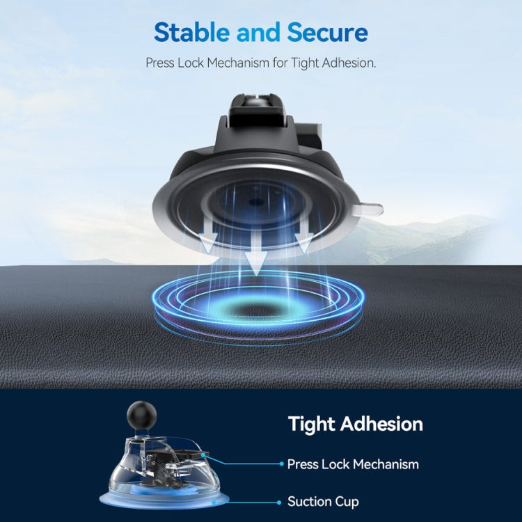 TELESIN Magnetic Suction Car Phone Mount 360 Degree Rotation Phone Holder