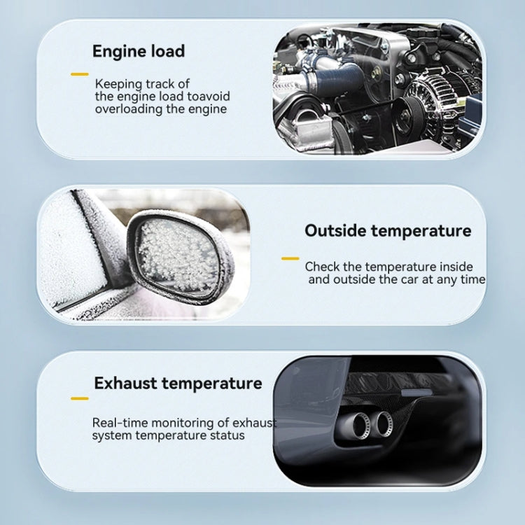 Head-up Display OBD Multi-function Vehicle Instrument Oil Temperature Gearbox Monitoring Screen