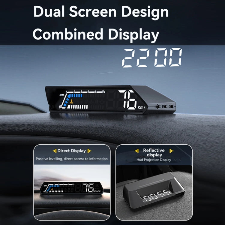 Head-up Display OBD Multi-function Vehicle Instrument Oil Temperature Gearbox Monitoring Screen