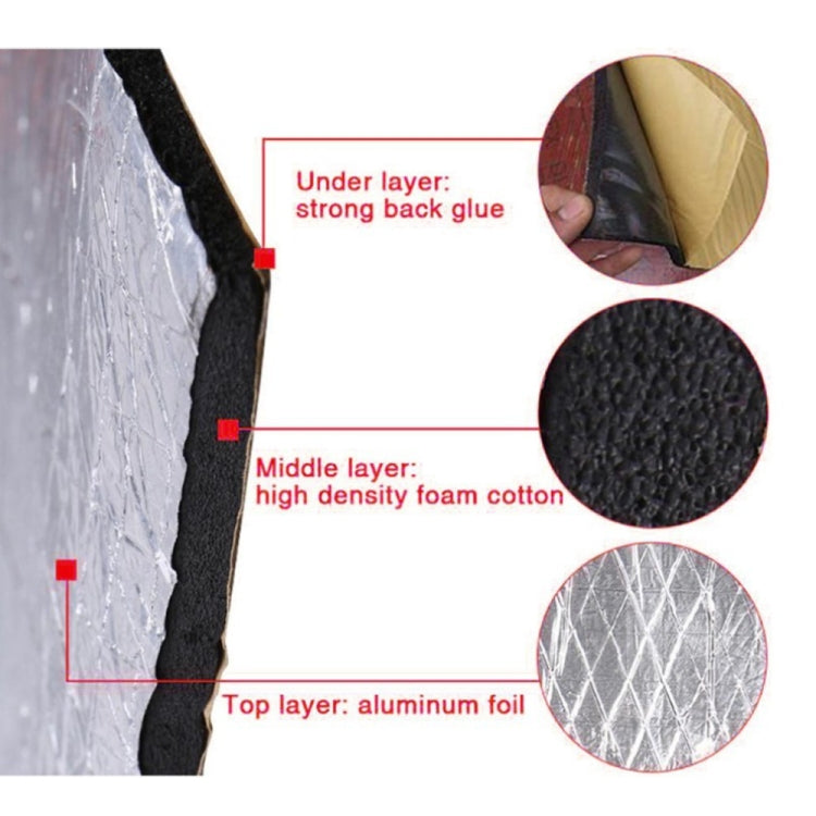 Car Thick Aluminum Foil Hood Heat And Sound Insulation Pad