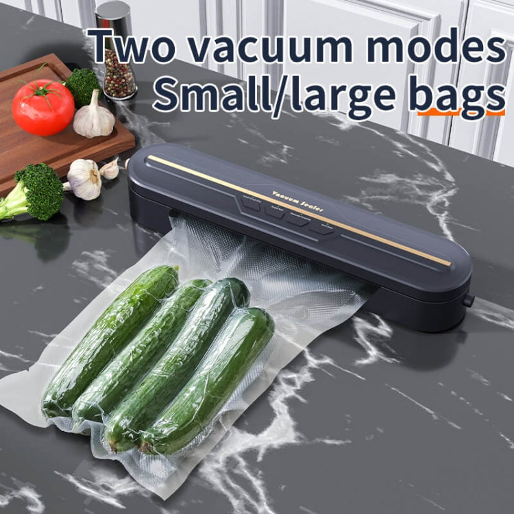 Food Vacuum Sealer Machine 60KPA Strong Suction, Small / Large Bag Modes With 10 Vacuum Bags