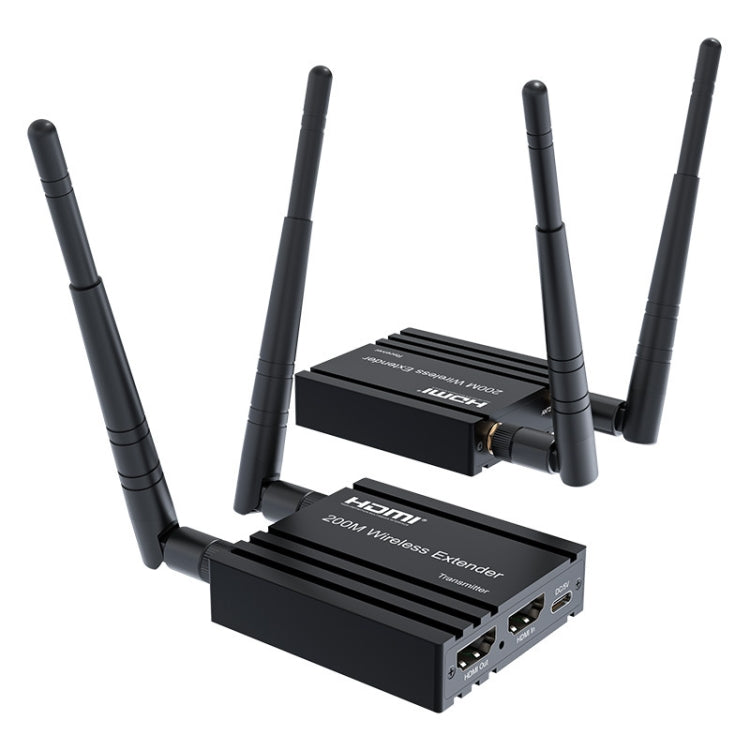 200m Wireless HDMI Extender Signal Amplifier, Transmitter+Receiver