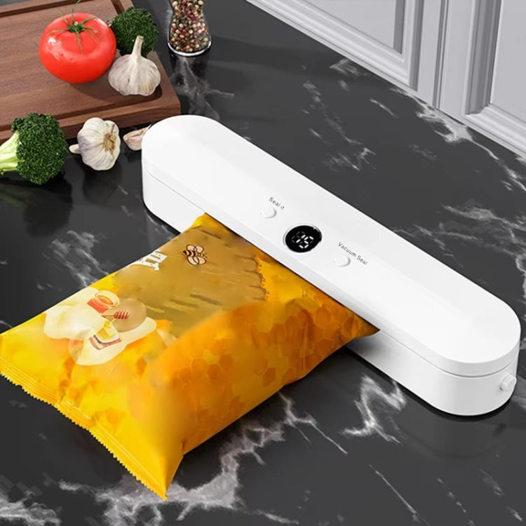 Food Vacuum Sealer Machine 60KPA Suction, Single / Vacuum Seal Modes With 10 Vacuum Bags