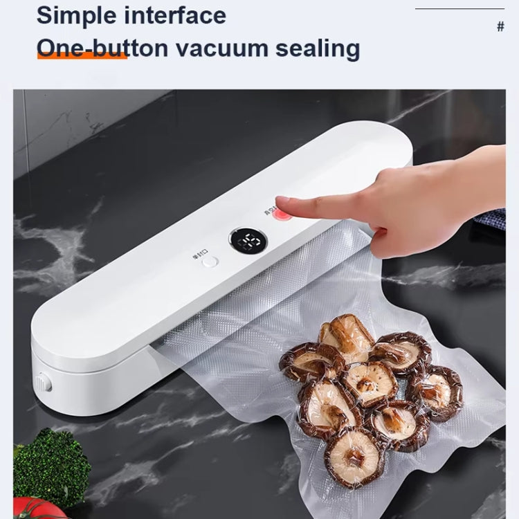 Food Vacuum Sealer Machine 60KPA Suction, Single / Vacuum Seal Modes With 10 Vacuum Bags