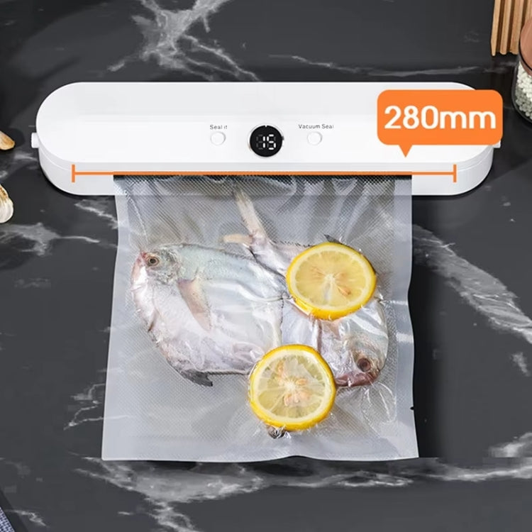 Food Vacuum Sealer Machine 60KPA Suction, Single / Vacuum Seal Modes With 10 Vacuum Bags