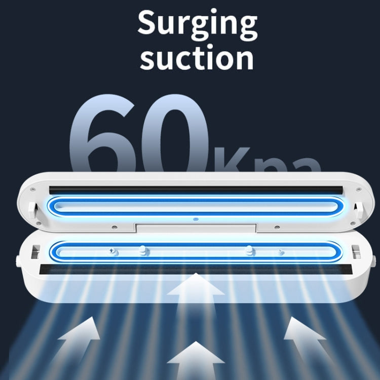 Food Vacuum Sealer Machine 60KPA Suction, Single / Vacuum Seal Modes With 10 Vacuum Bags