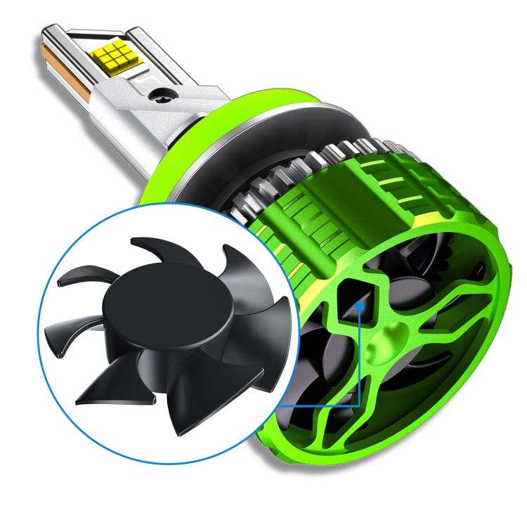 Pair 100W LED Double Copper Tube Aluminum Alloy Waterproof Car Headlight