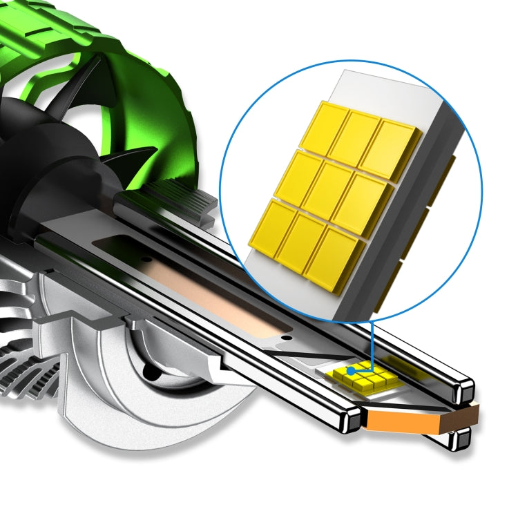 Pair 100W LED Double Copper Tube Aluminum Alloy Waterproof Car Headlight