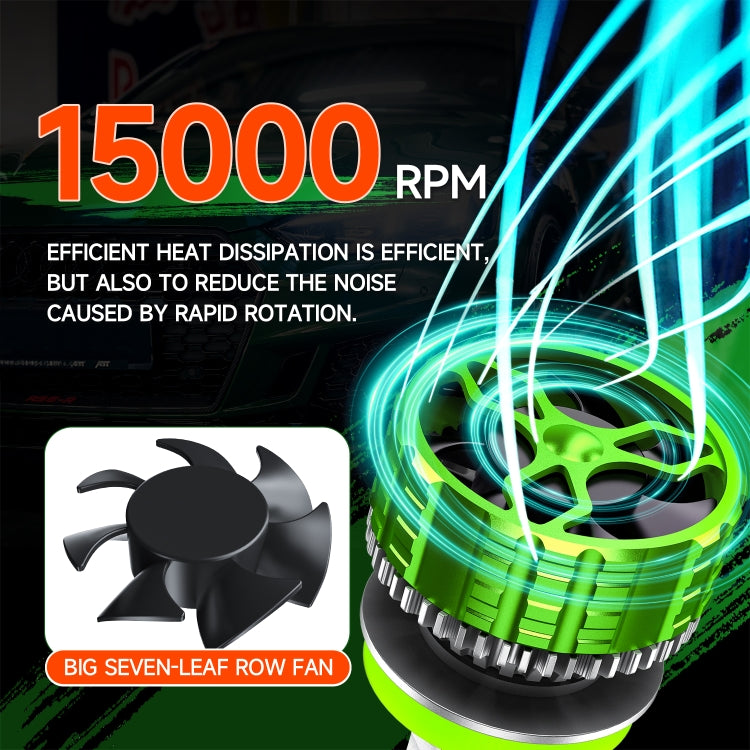 Pair 100W LED Double Copper Tube Aluminum Alloy Waterproof Car Headlight