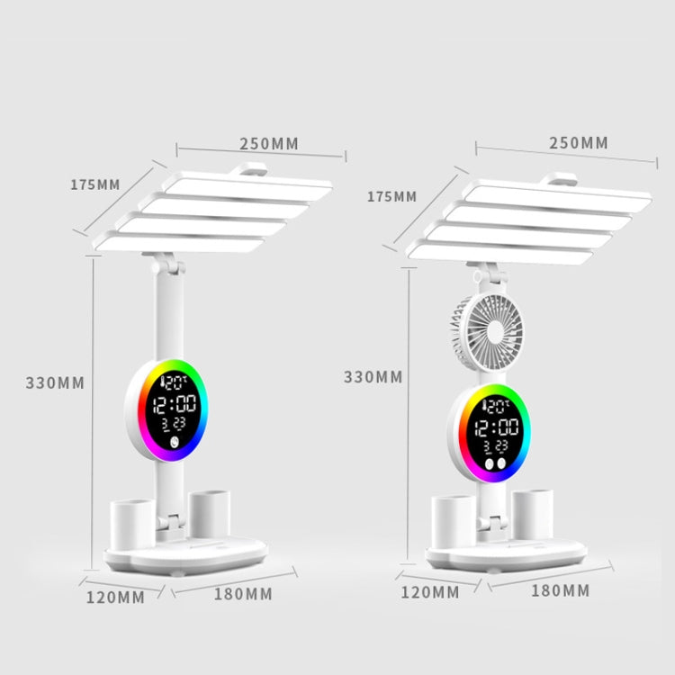 4 Heads Horizontal LED Eye-Care Table Lamp Children Study Desktop Reading Light With Pen Holder