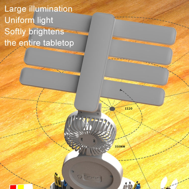 4 Heads Horizontal LED Eye-Care Table Lamp Children Study Desktop Reading Light With Pen Holder