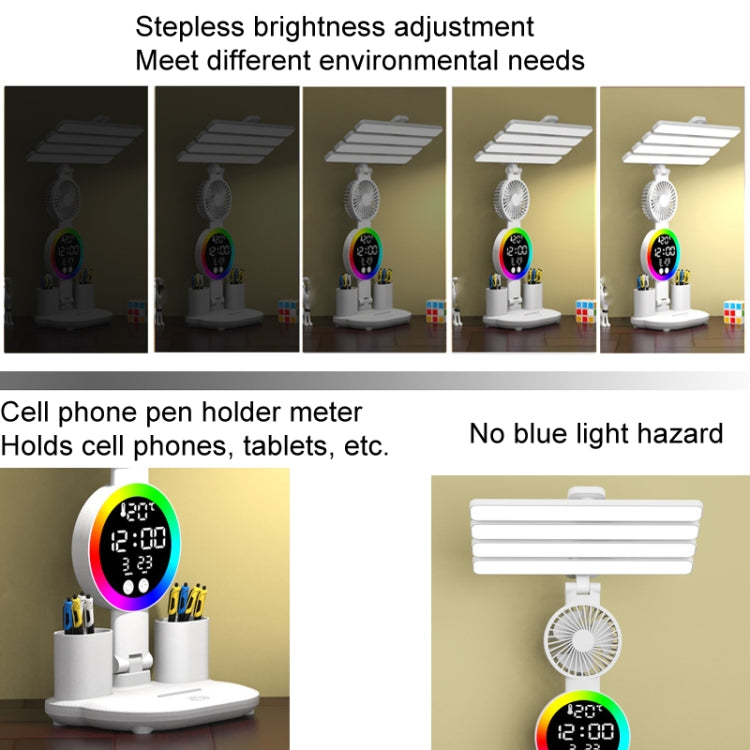 4 Heads Horizontal LED Eye-Care Table Lamp Children Study Desktop Reading Light With Pen Holder