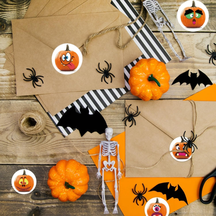 25mm Halloween Party Favors Label Stickers DIY Decorative Labels Cute Smile Pumpkin Seal Stickers
