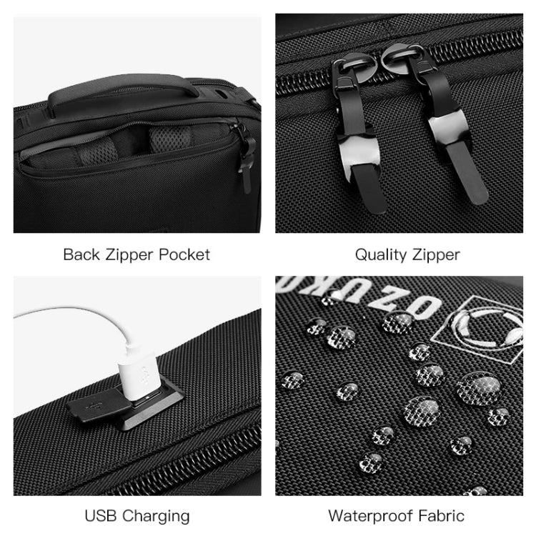 Ozuko Business Laptop USB Backpack Men Schoolbag