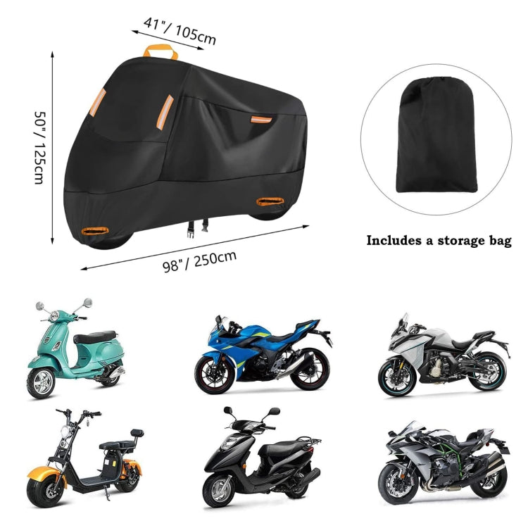 Motorcycle Rain Sun Protection Cover Oxford Cloth Dustproof With Anti-theft Buckle