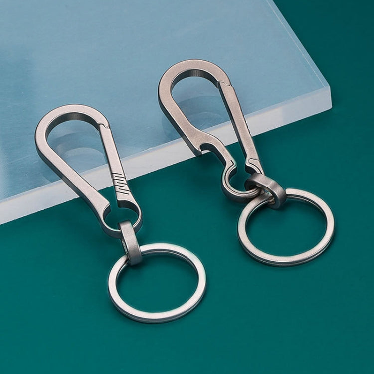Titanium Alloy Car Keychain Multifunctional Simple Loss Prevention Belt Charm Ring