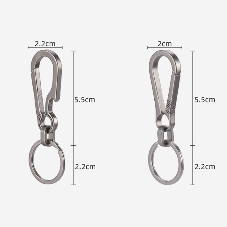 Titanium Alloy Car Keychain Multifunctional Simple Loss Prevention Belt Charm Ring