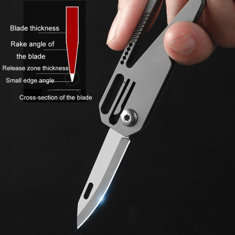 Multifunctional Titanium Keychain Outdoor Portable Defense Mini Folding Knife