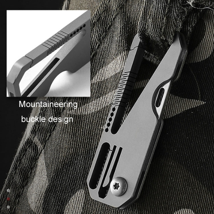 Multifunctional Titanium Keychain Outdoor Portable Defense Mini Folding Knife