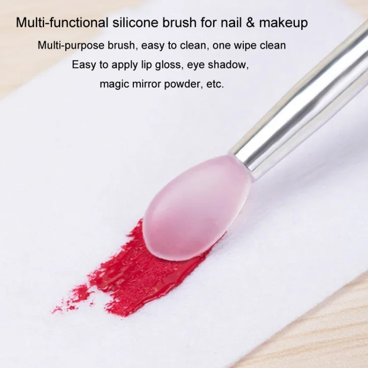 Nail Art Silicone Applicator Sticks Multi-Purpose Dabbing Powder Glitter Eyeshadow Brush Applying Manicure Tool