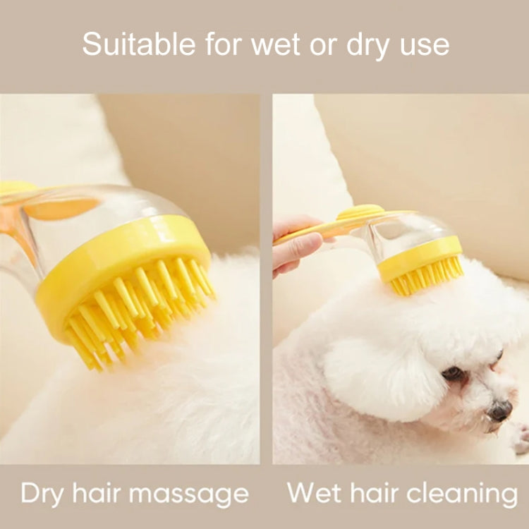 Long Handle Pet Bathing Brush Silicone Dogs Cats Cleaning Massage Brush Grooming Comb
