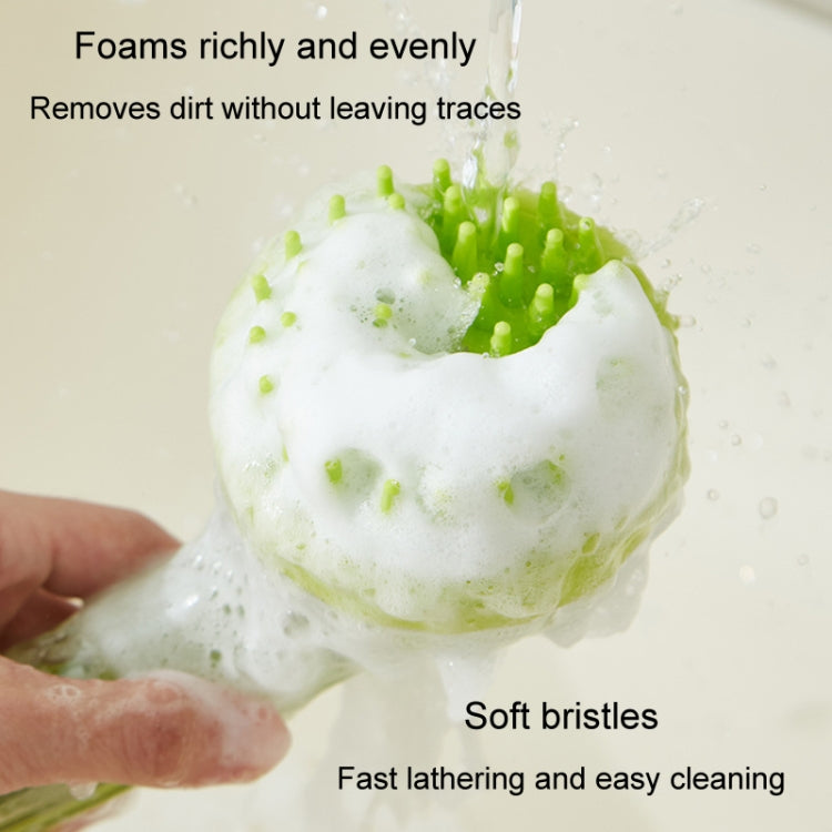 Long Handle Pet Bathing Brush Silicone Dogs Cats Cleaning Massage Brush Grooming Comb