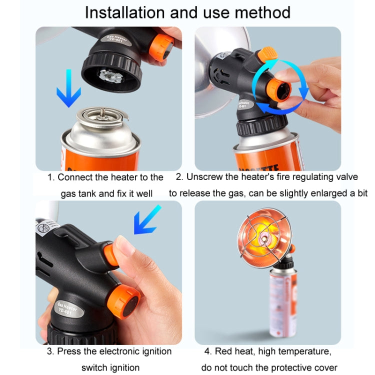 Outdoor Camping Heater Mini Portable Gas Heater Burner Fishing Gas Fireplace