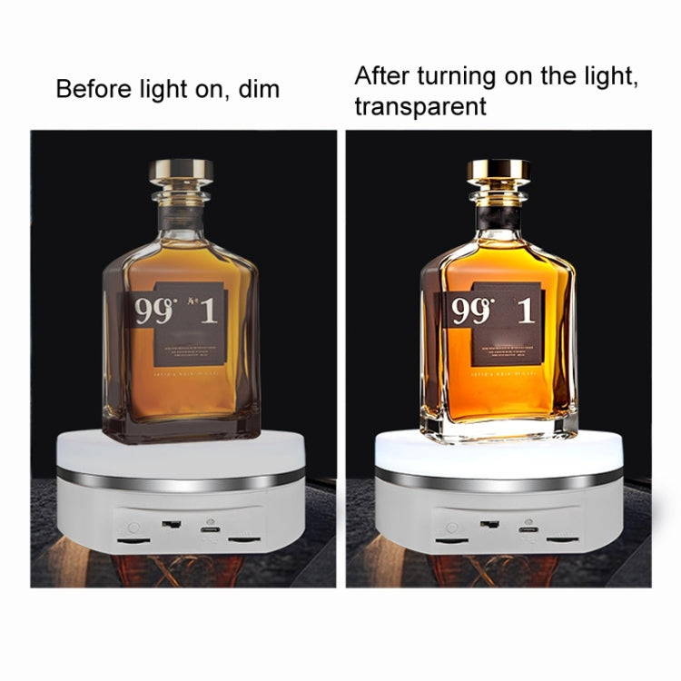 Intelligent Colourful Light Electric Speed Contro Round 360 Degree Rotating Plate Display Table