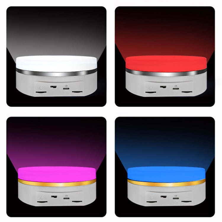 Intelligent Colourful Light Electric Speed Contro Round 360 Degree Rotating Plate Display Table