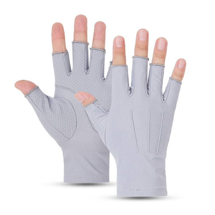 Outdoor Bicycle Riding Fishing Gloves Thin Breathable Anti-UV Sports Ice Silk Gloves