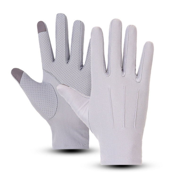 Outdoor Bicycle Riding Fishing Gloves Thin Breathable Anti-UV Sports Ice Silk Gloves