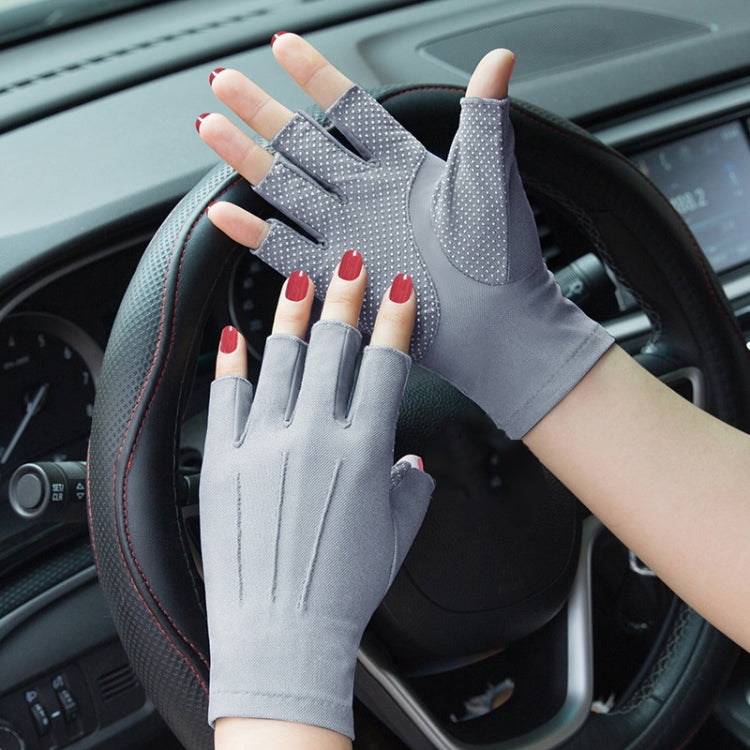 Outdoor Bicycle Riding Fishing Gloves Thin Breathable Anti-UV Sports Ice Silk Gloves