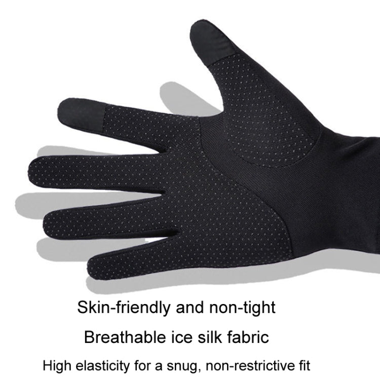Outdoor Bicycle Riding Fishing Gloves Thin Breathable Anti-UV Sports Ice Silk Gloves