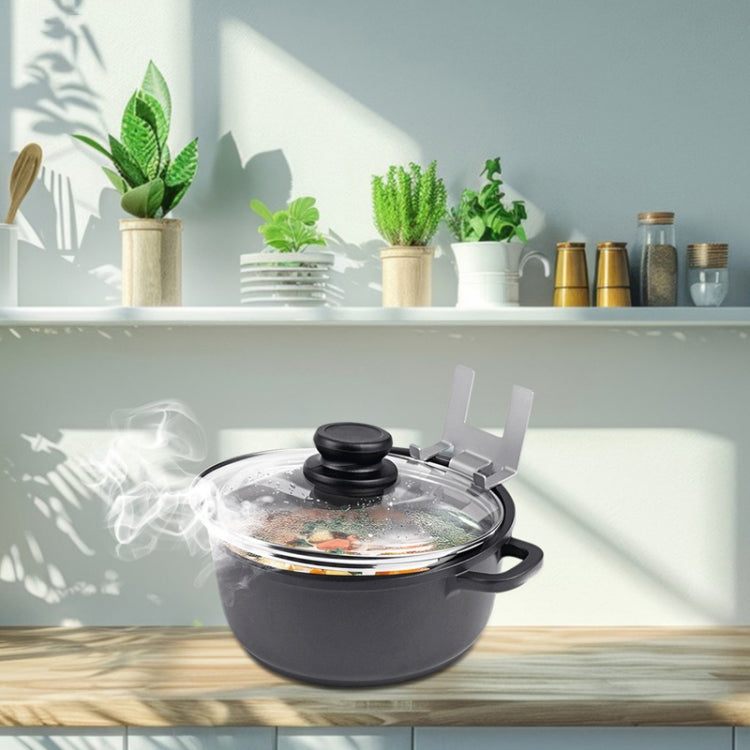 Household Stainless Steel Pot Lid Keeper With Silicone Gasket Kitchen Lid Holder