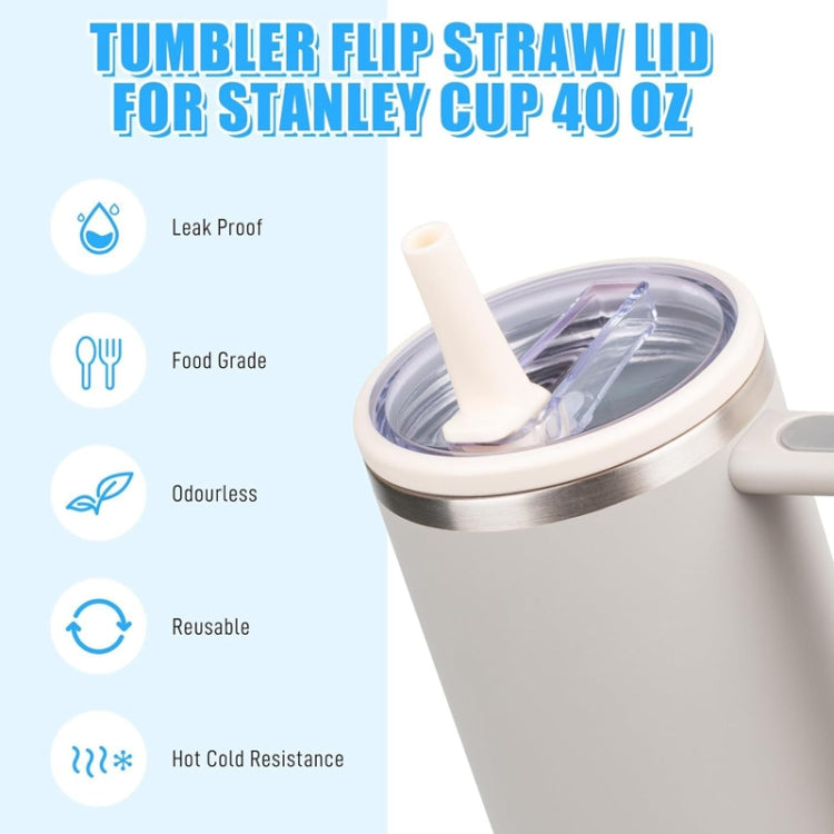 For Stanley 40oz Adventure Quencher Transparent Straw Lid Replacement Parts