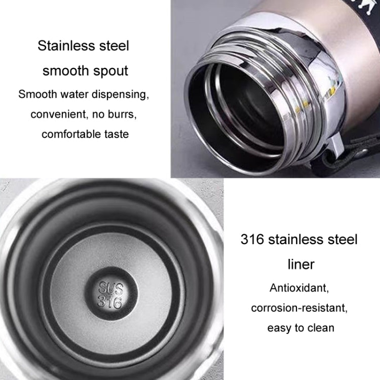 316 Stainless Steel Insulated Mug Large Capacity Vacuum Thermos Outdoor Portable Car Insulated Water Bottle