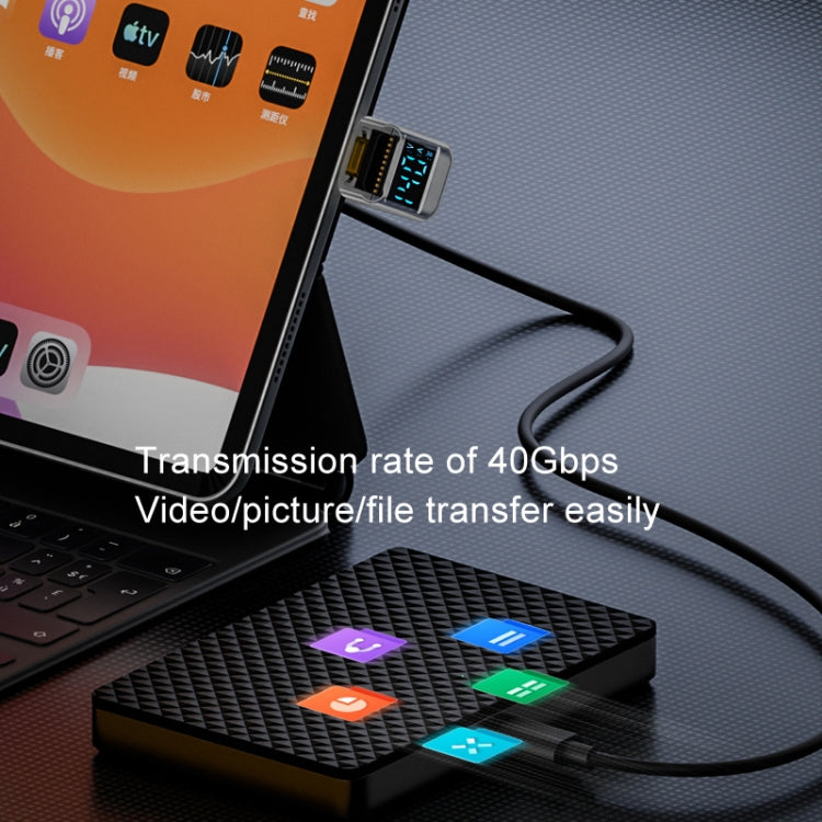 Type-C Digital Display U Type Adaptor 180 Degree Elbow 140W 4.0 Adaptor