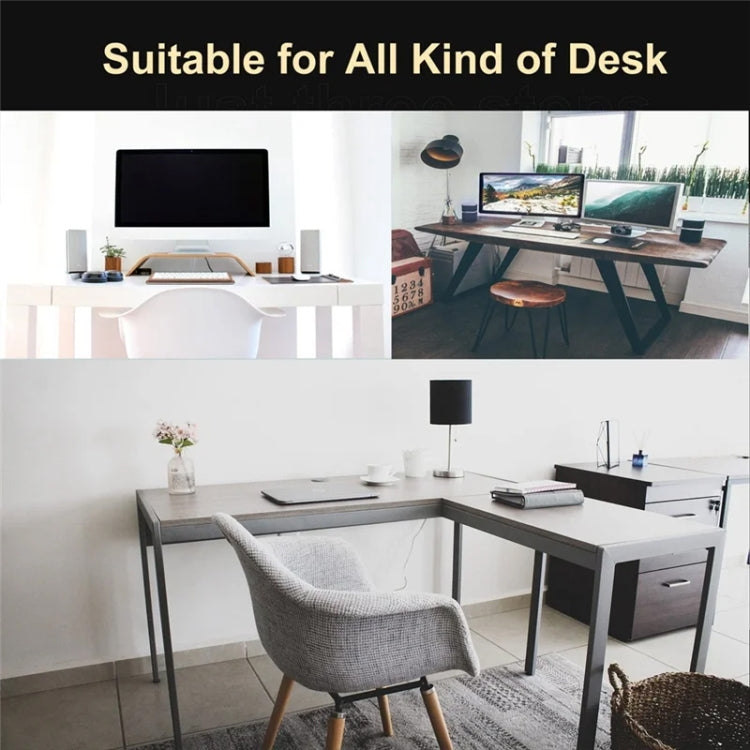 Table Bottom Power Socket Hidden Organizer Mesh Pocket