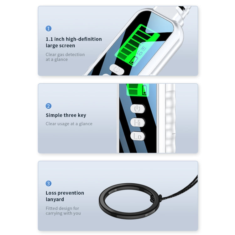 Portable Flammable Gas Methane Leak Detector Alarm