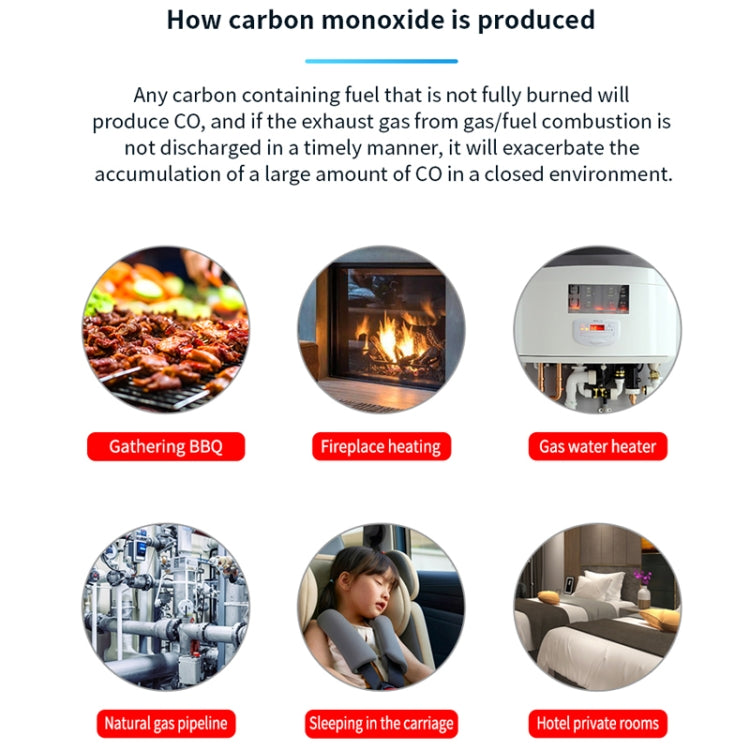 Portable Waterproof Carbon Monoxide Alarm Detector