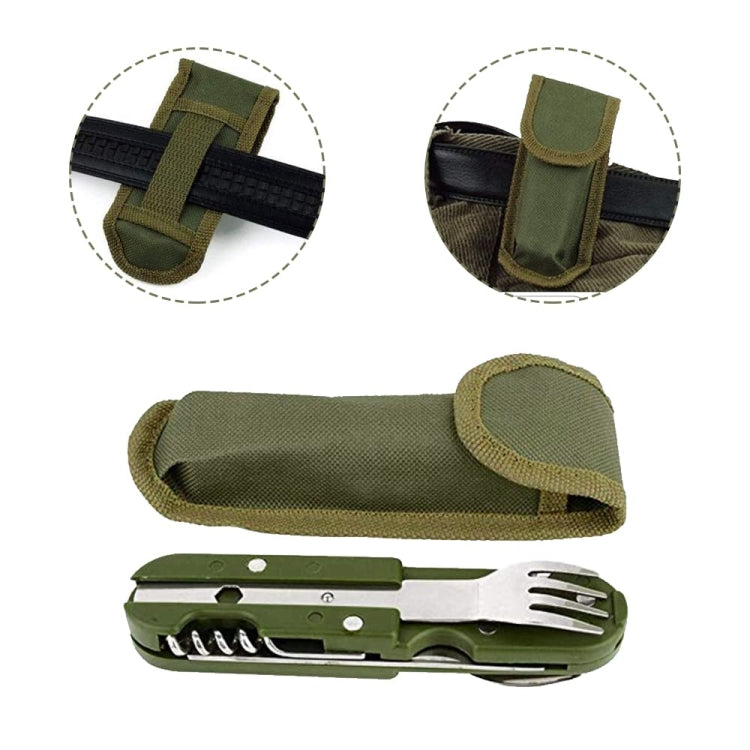 SY-FT008 7-in-1 Multifunctional Outdoor Camping Portable Folding Tableware Combination