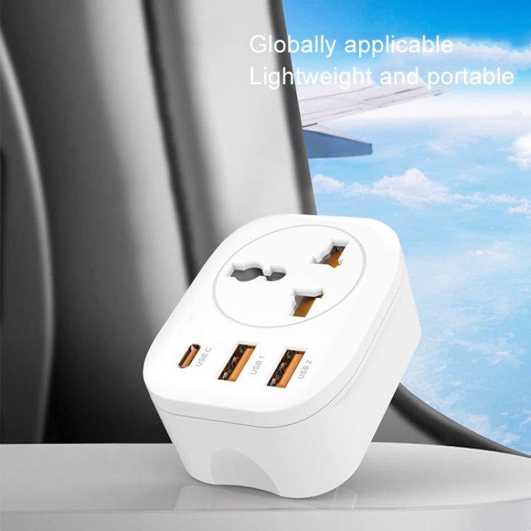 Universal Converter Plug 2USB+Type-C Smart Converter Socket