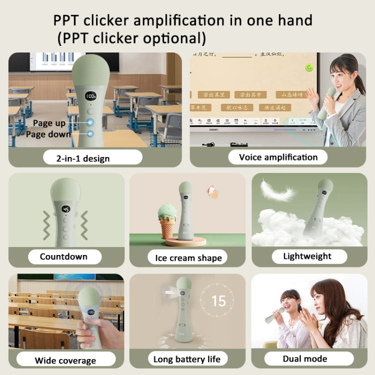 Oubai Z10 Bluetooth Wireless Microphone Voice Megaphone For Teacher