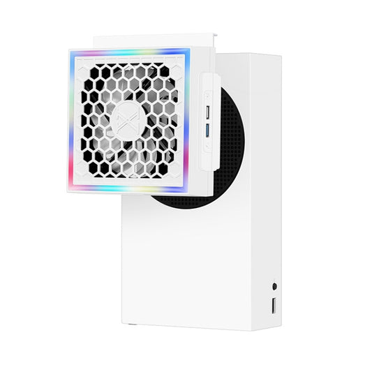 For XBOX Series S Console Side-mounted Cooling Fan RGB Color Light Radiator