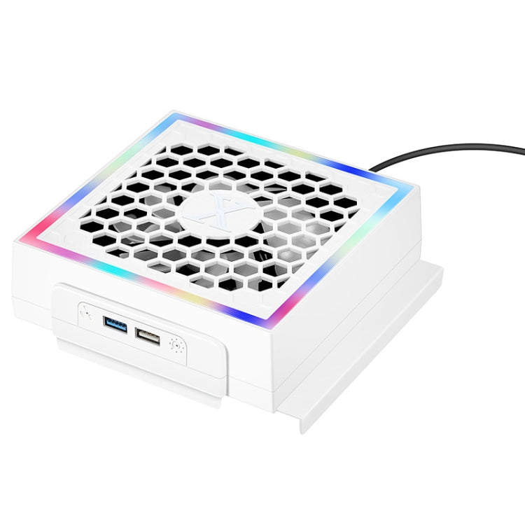 For XBOX Series S Console Side-mounted Cooling Fan RGB Color Light Radiator
