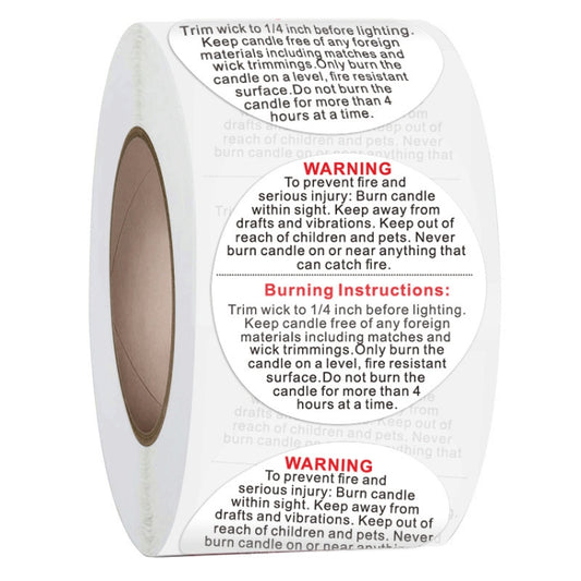 Round Warning Label Packaging Self-Adhesive Warning Sticker